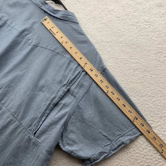 Columbia PFG Pearl Snap Shirt Mens XXL 2XL Blue Fishing Outdoors VentedFM1019 - Picture 9 of 12